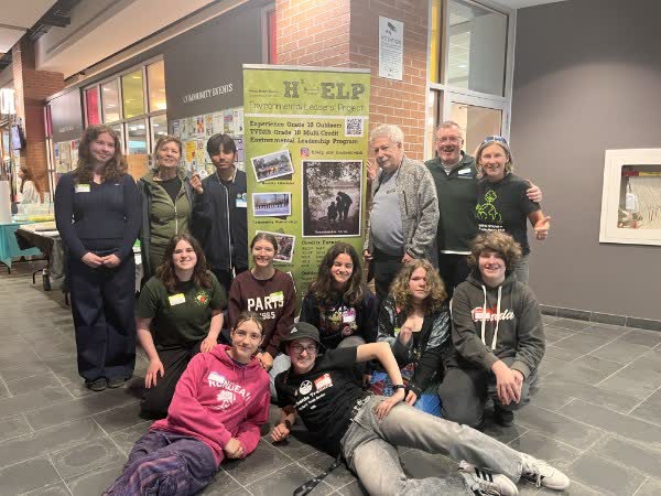 Anna Hopkins with students from the H.E.L.P. Environmental Leaders Project