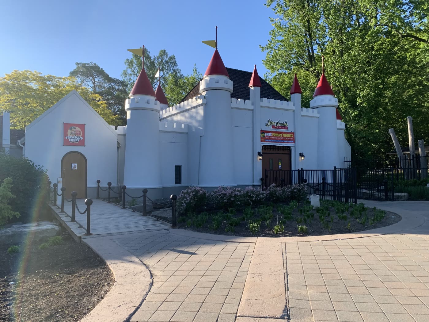 The castle at Storybook Gardens in Springbank Park
