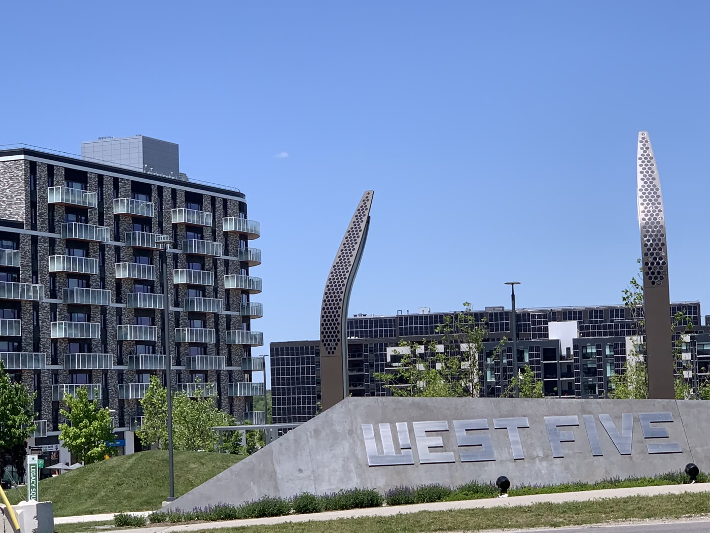 The West Five sustainable community landmark in London, Ontario